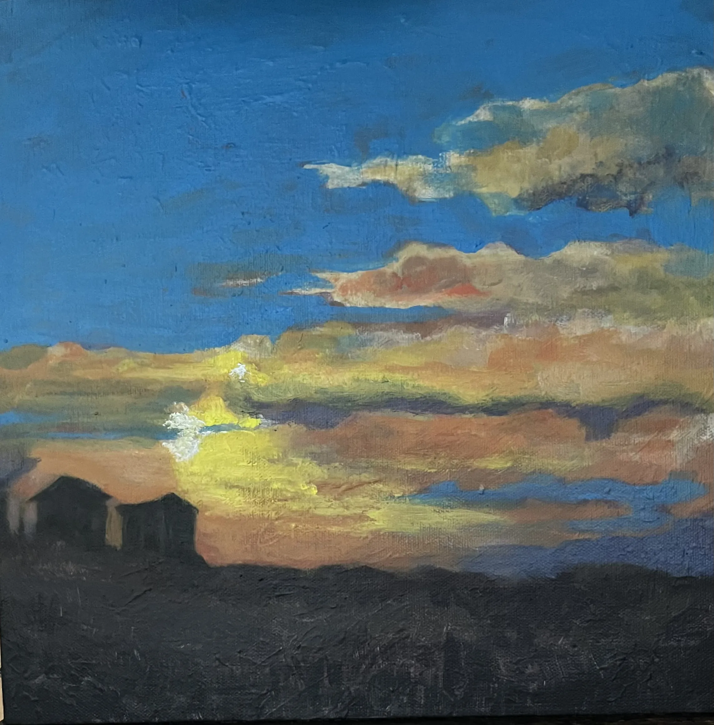 Two Shacks at Sunrise